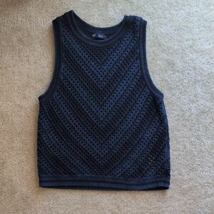 NWOT GAP Blue Cropped Sleeveless Tank Top